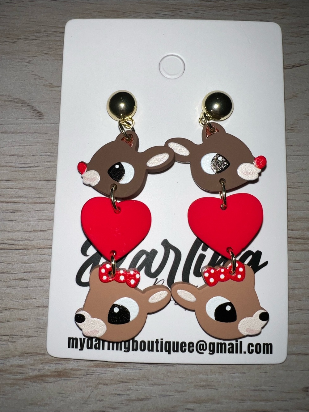 Adorable Rudolph and Clarice earrings